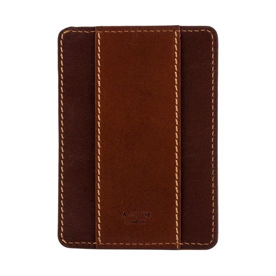 A-SLIM Minimalist Leather Wallet Sunnari - Brown